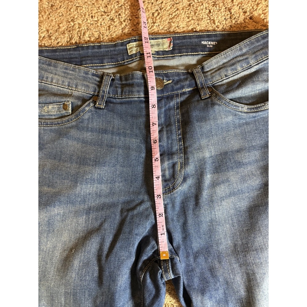 English Laundry Jeans Men's Size 30x32 Hackiney Slim Straight Leg Whiskered - Picture 4 of 9